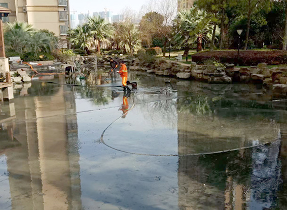 织金景观池淤泥清理